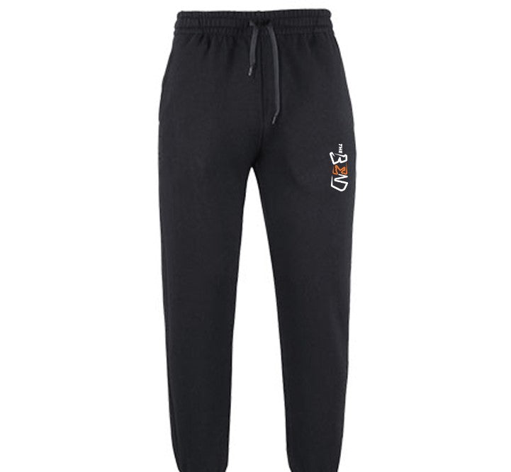Wide Leg Track Pants - Black