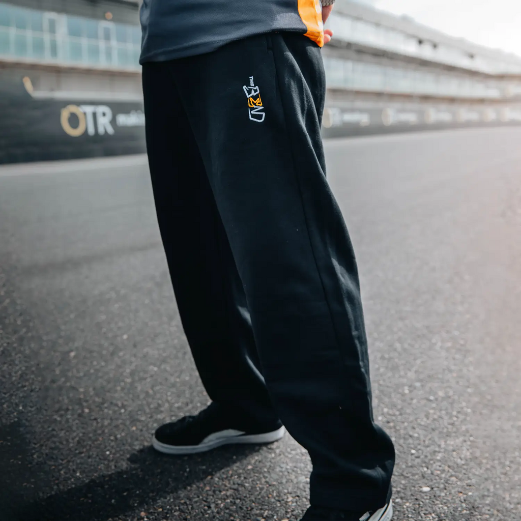 Cuff Leg Track Pants - The Bend - Unisex - Black