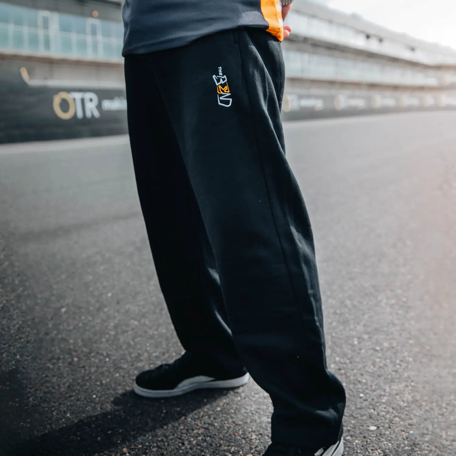 Cuff Leg Track Pants - The Bend - Unisex - Black