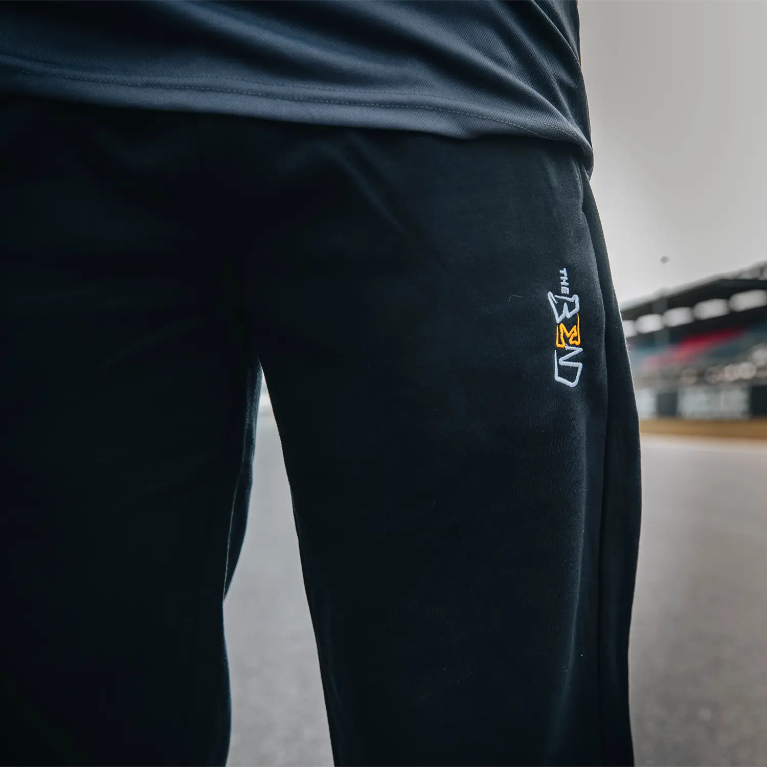 Cuff Leg Track Pants - The Bend - Unisex - Black