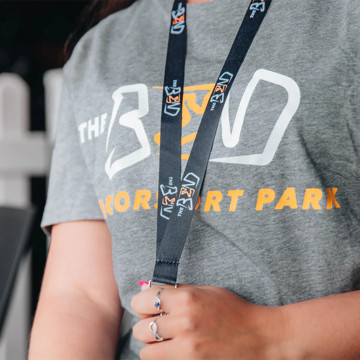The Bend - Lanyard - Black/White