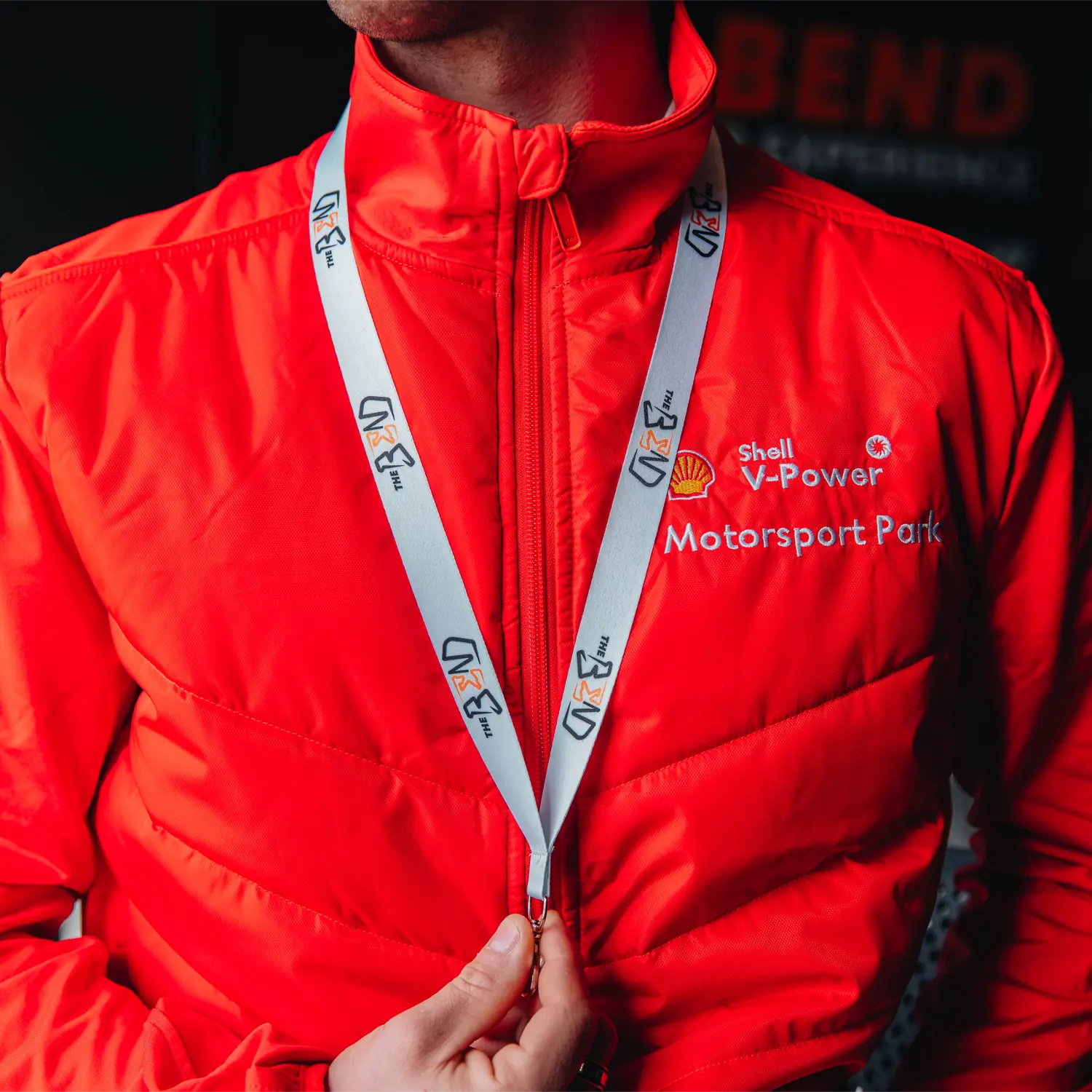 The Bend - Lanyard - Black/White